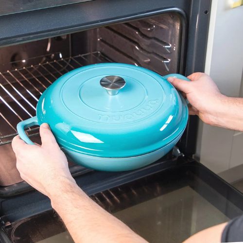cocote-en-fonte-plate-bleu-cuisson-four