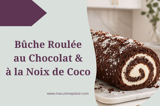 Bûche Roulée au Chocolat et à la Noix de Coco