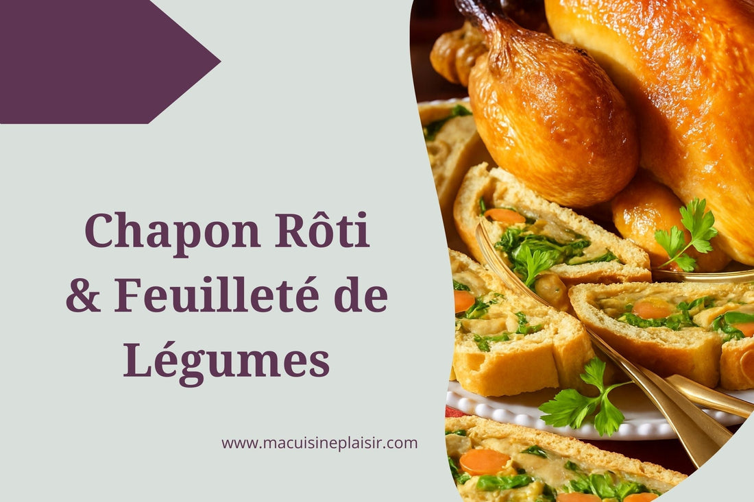 Chapon Rôti et Feuilleté de Légumes