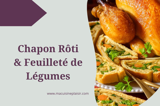 Chapon Rôti et Feuilleté de Légumes