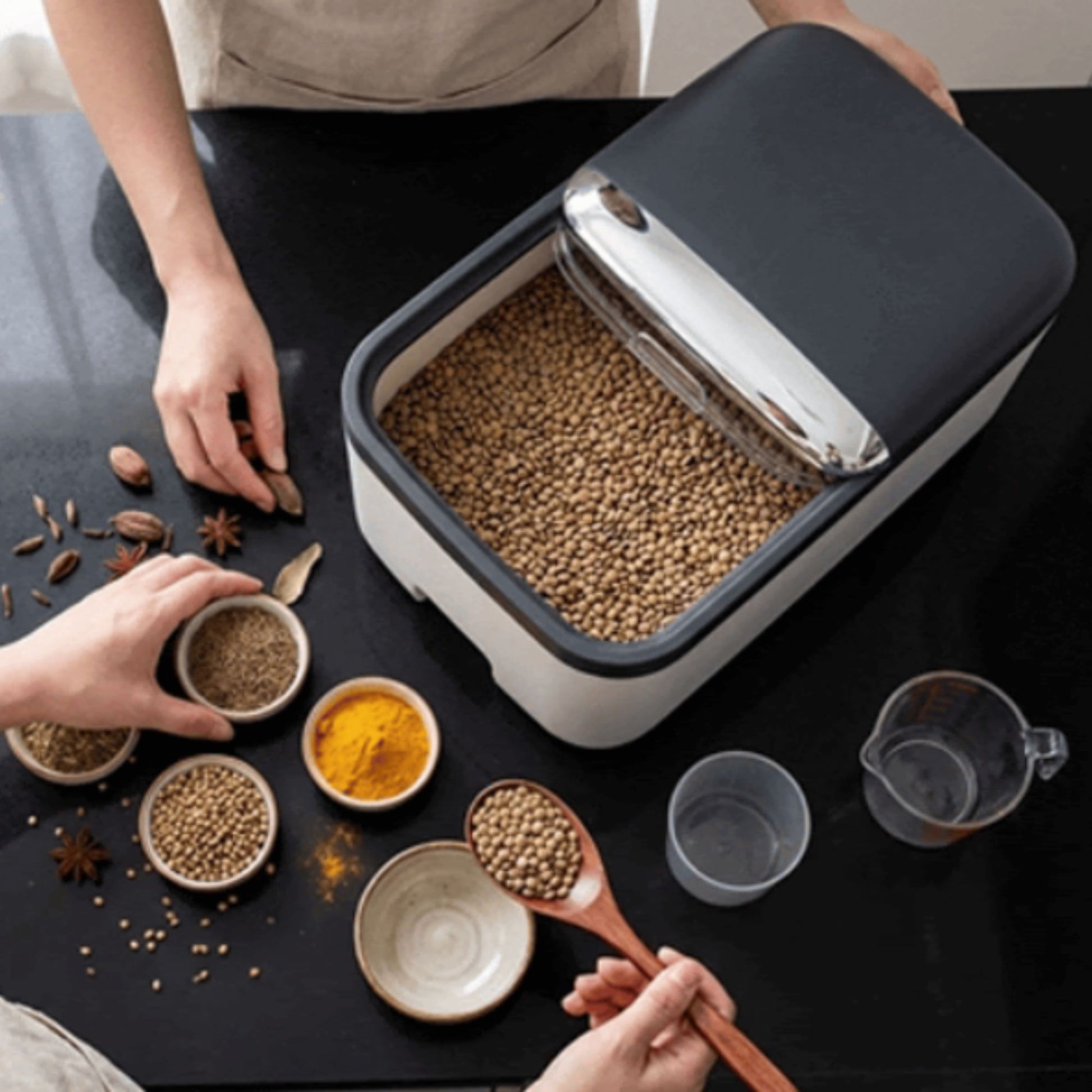 boite de conservation alimentaire fortistock noir epice