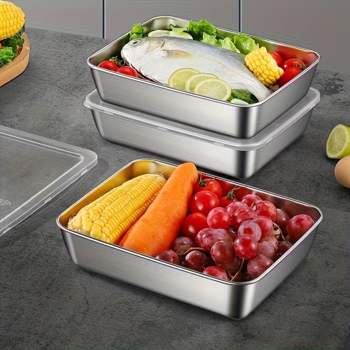 boite de conservation alimentaire inox grande capacite