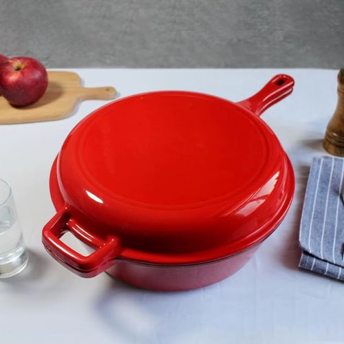 Cocotte en Fonte - Emaillée 2 en 1 - 26 cm