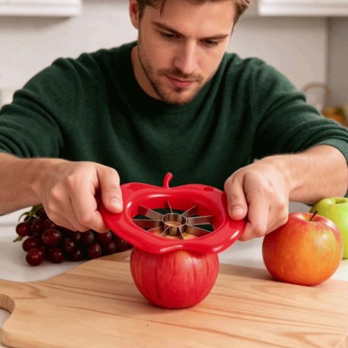 coupe pomme pommepop rouge
