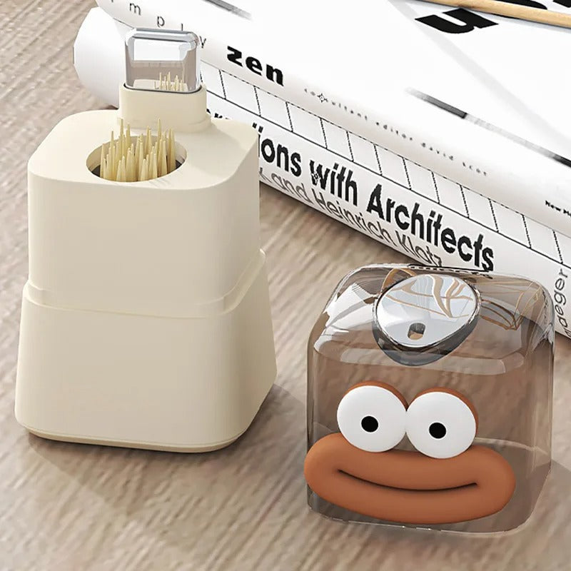 Distributeur de cure-dents transparent en acrylique transparent avec couvercle pour salle à manger, salle de bain D Distributeur de cure-dents transparent en acrylique transparent avec couvercle pour salle à manger, salle de bain D