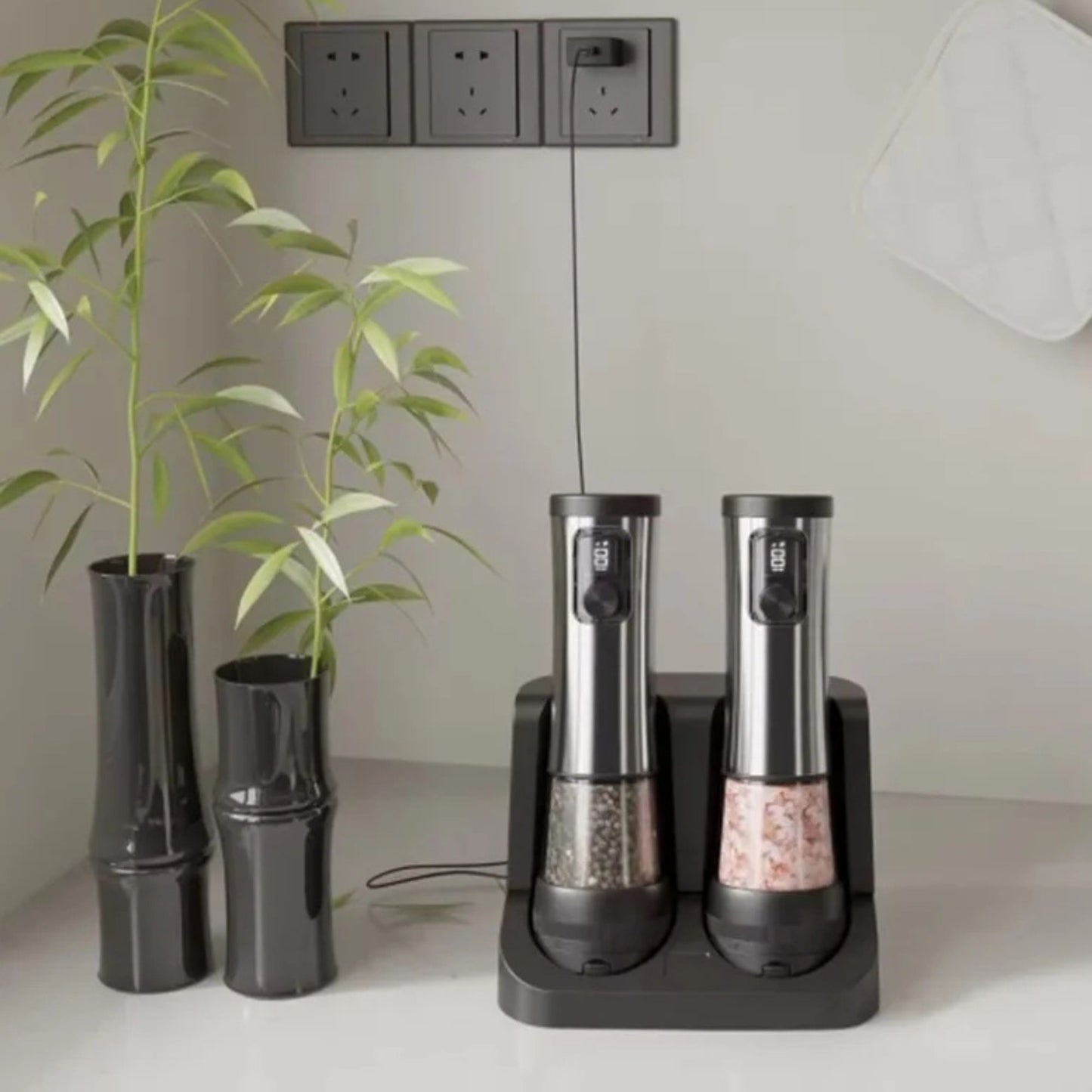 moulin à poivre électrique duoflow base rechargeable