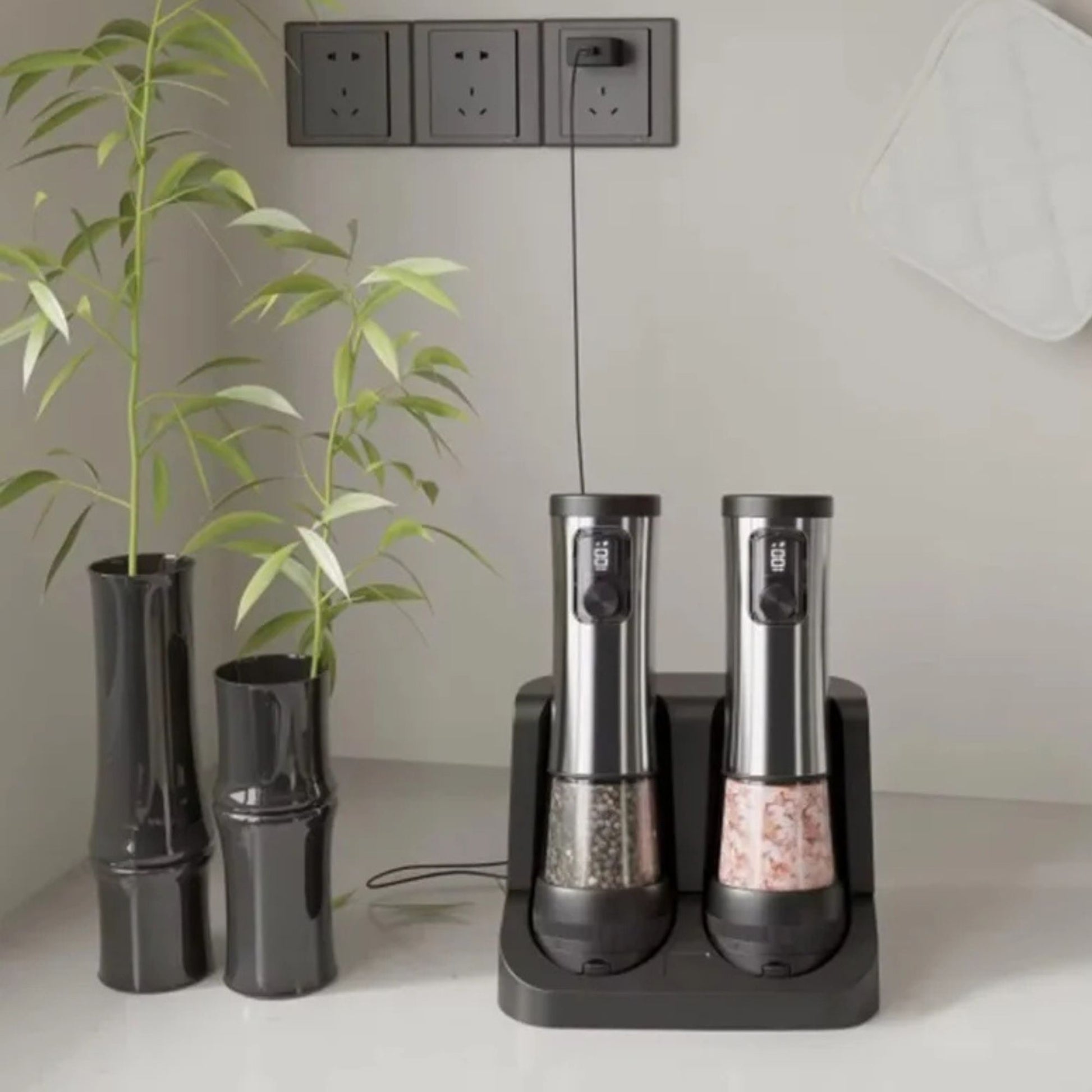 moulin à poivre électrique duoflow base rechargeable