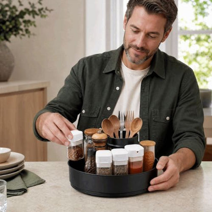 plateau tournant acier taille m