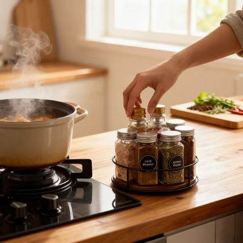 plateau tournant cuisine woodspin taille m