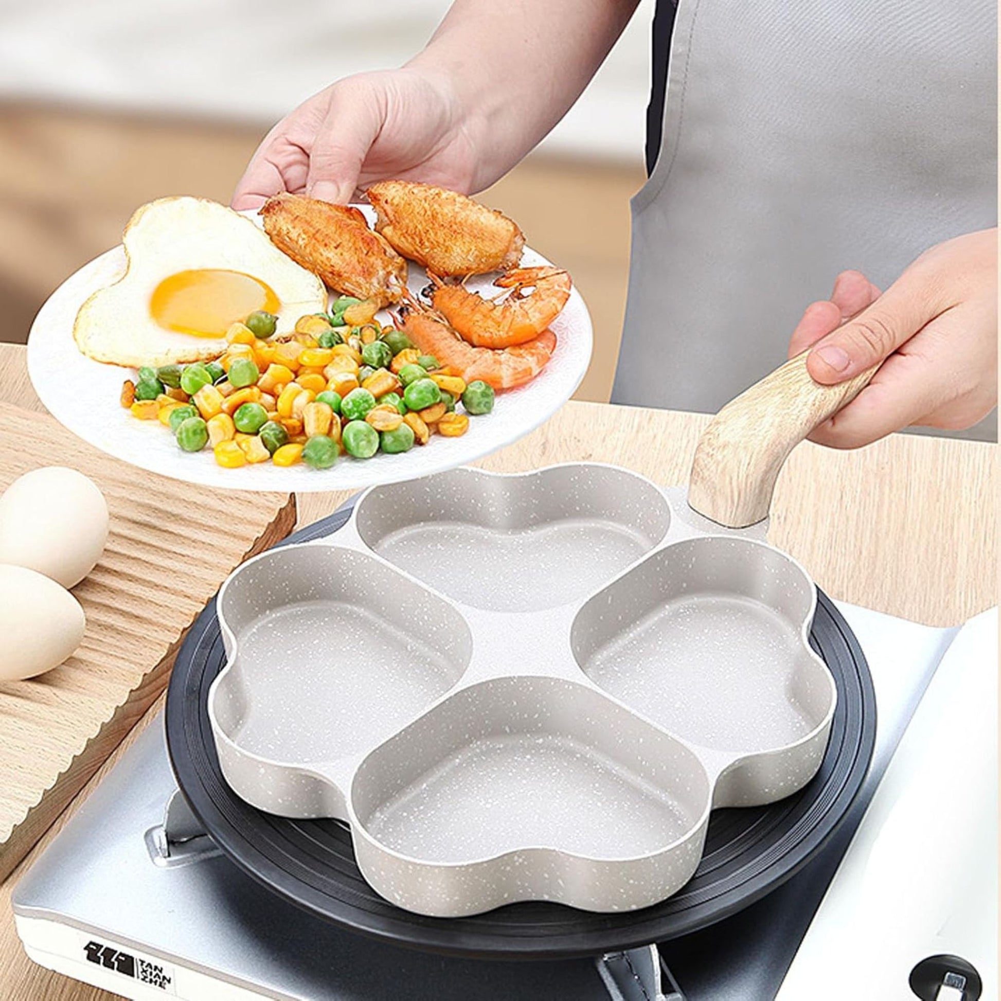 poele a compartiments cooklove blanc