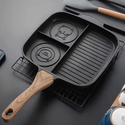 poele a frire panimal trois compartiments