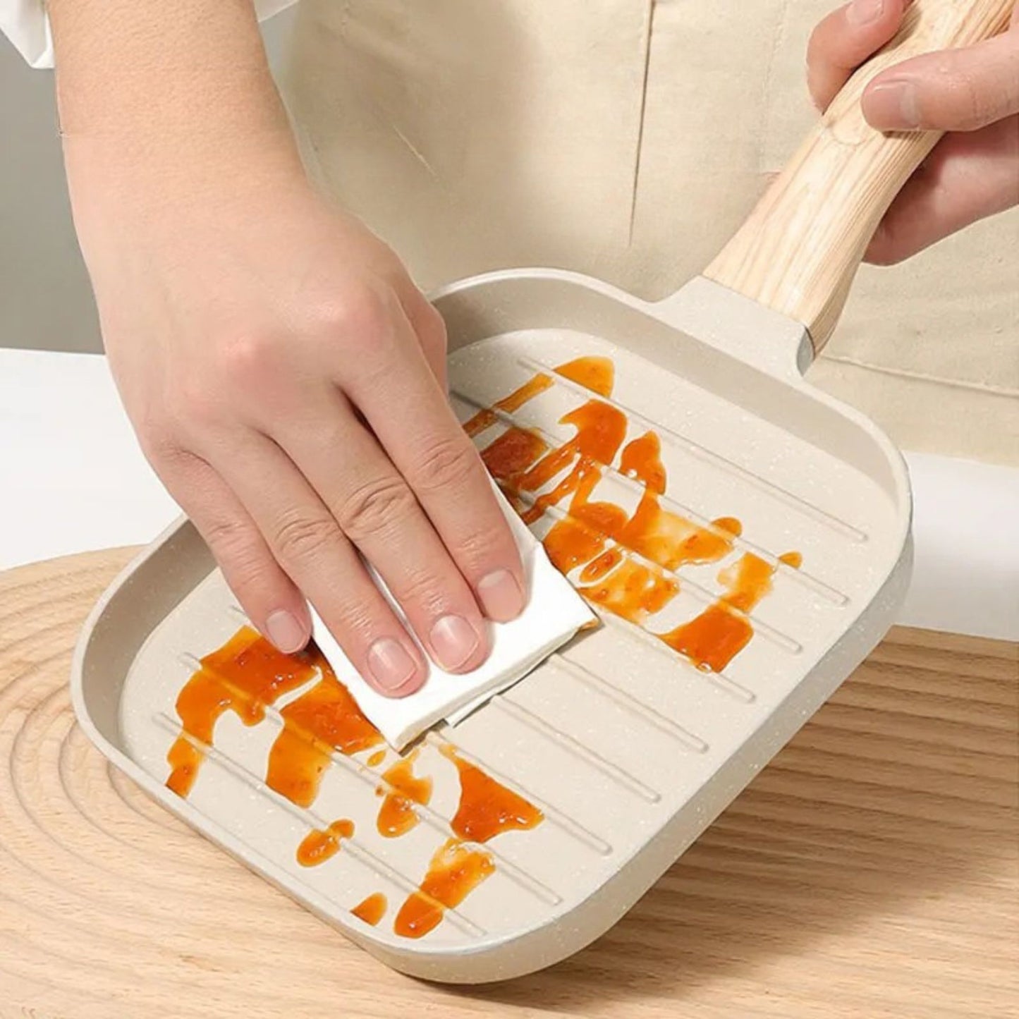 poêle à griller grillcook nettoyage facile