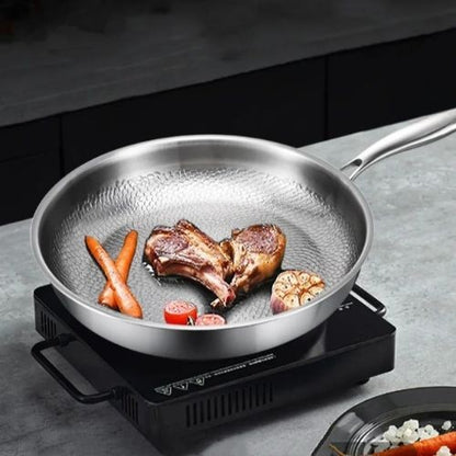poele-inox-induction-martele-viande