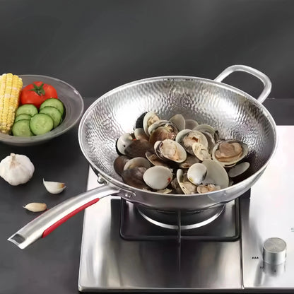 poele wok titane sans couvercke
