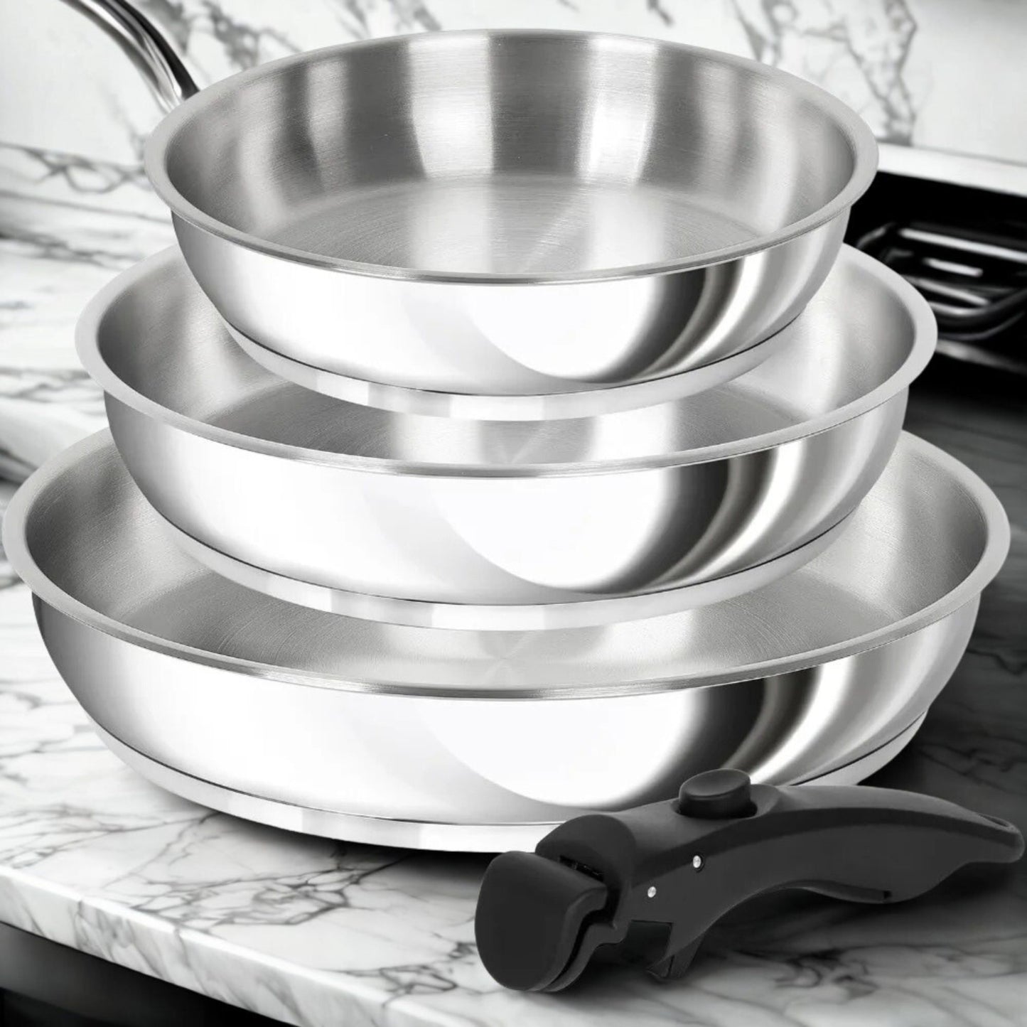 poeles poignees amovible inox modele