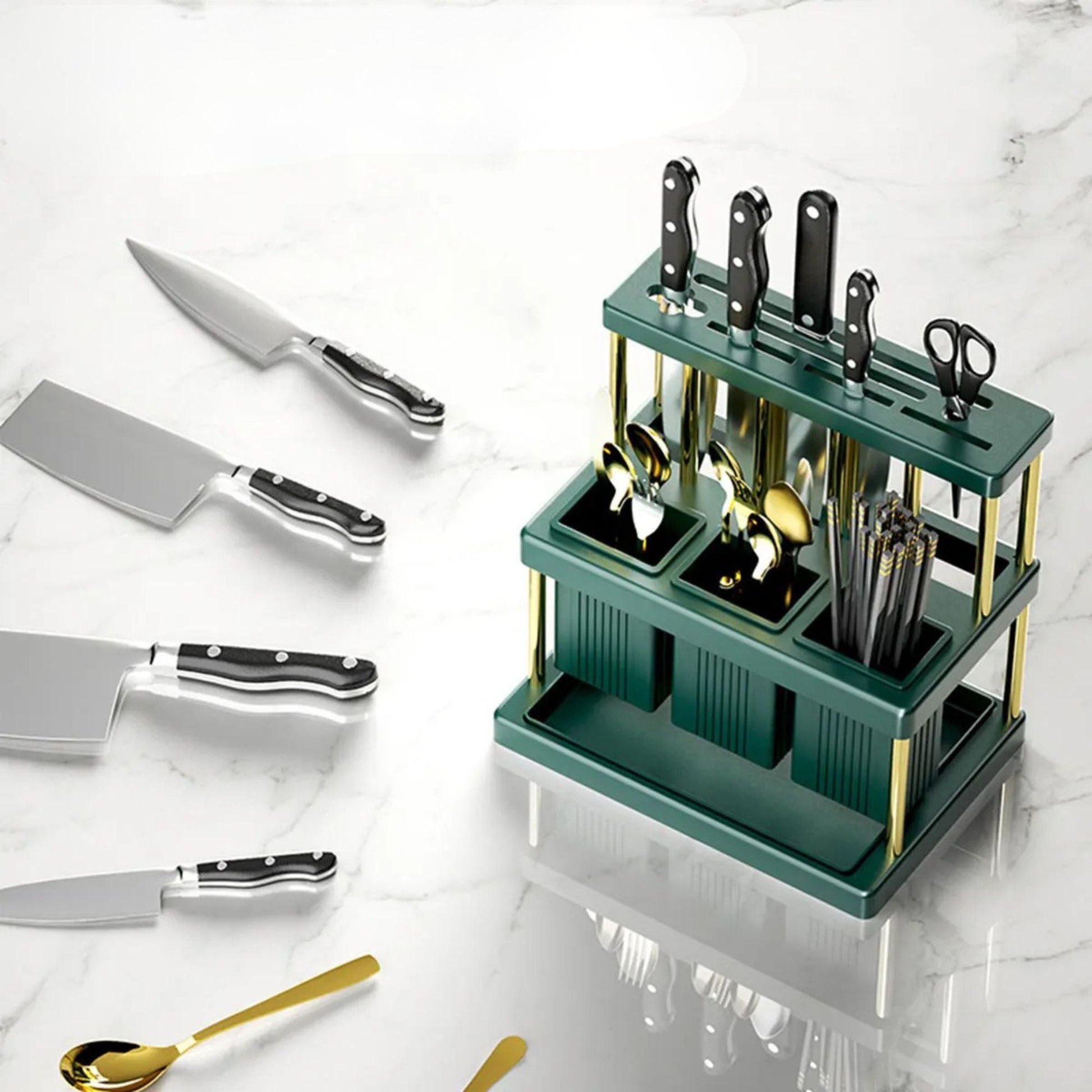 pot ustensiles cuisine porte couteau utensirack multifonction