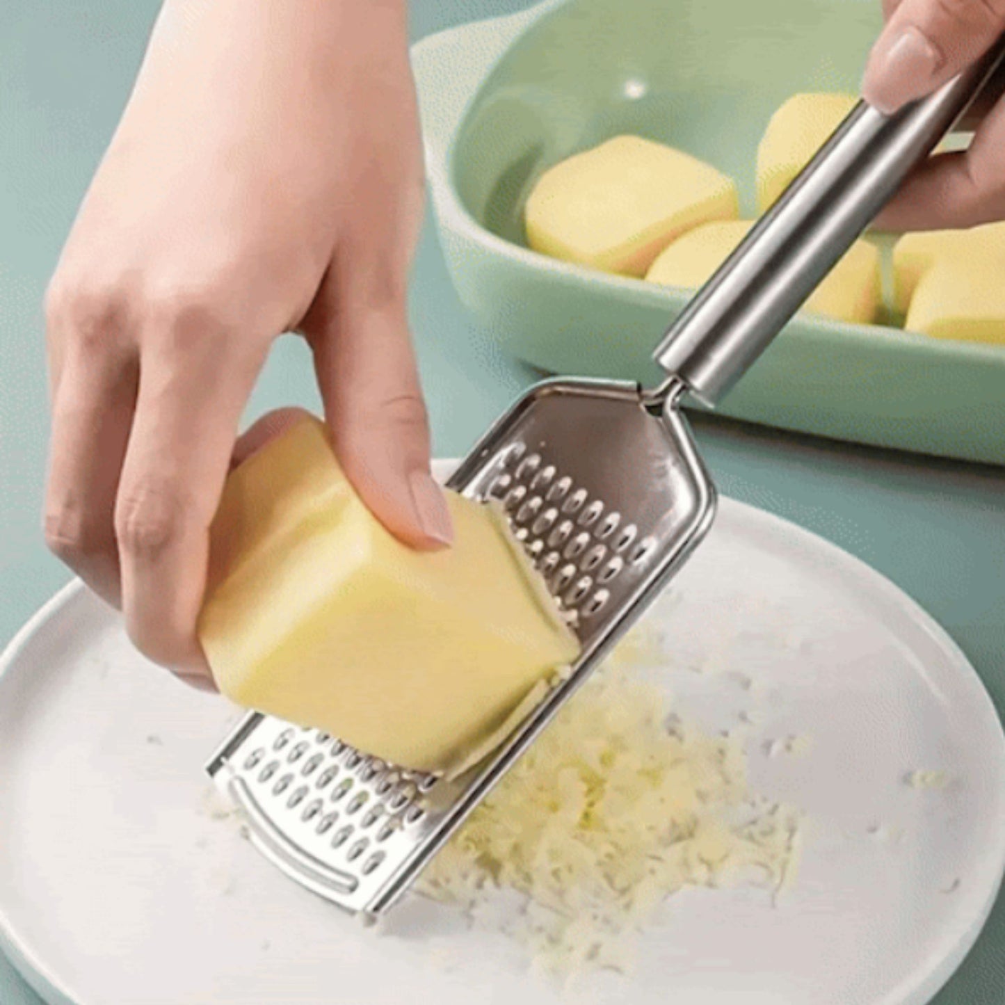 râpe à fromage inox manuelle
