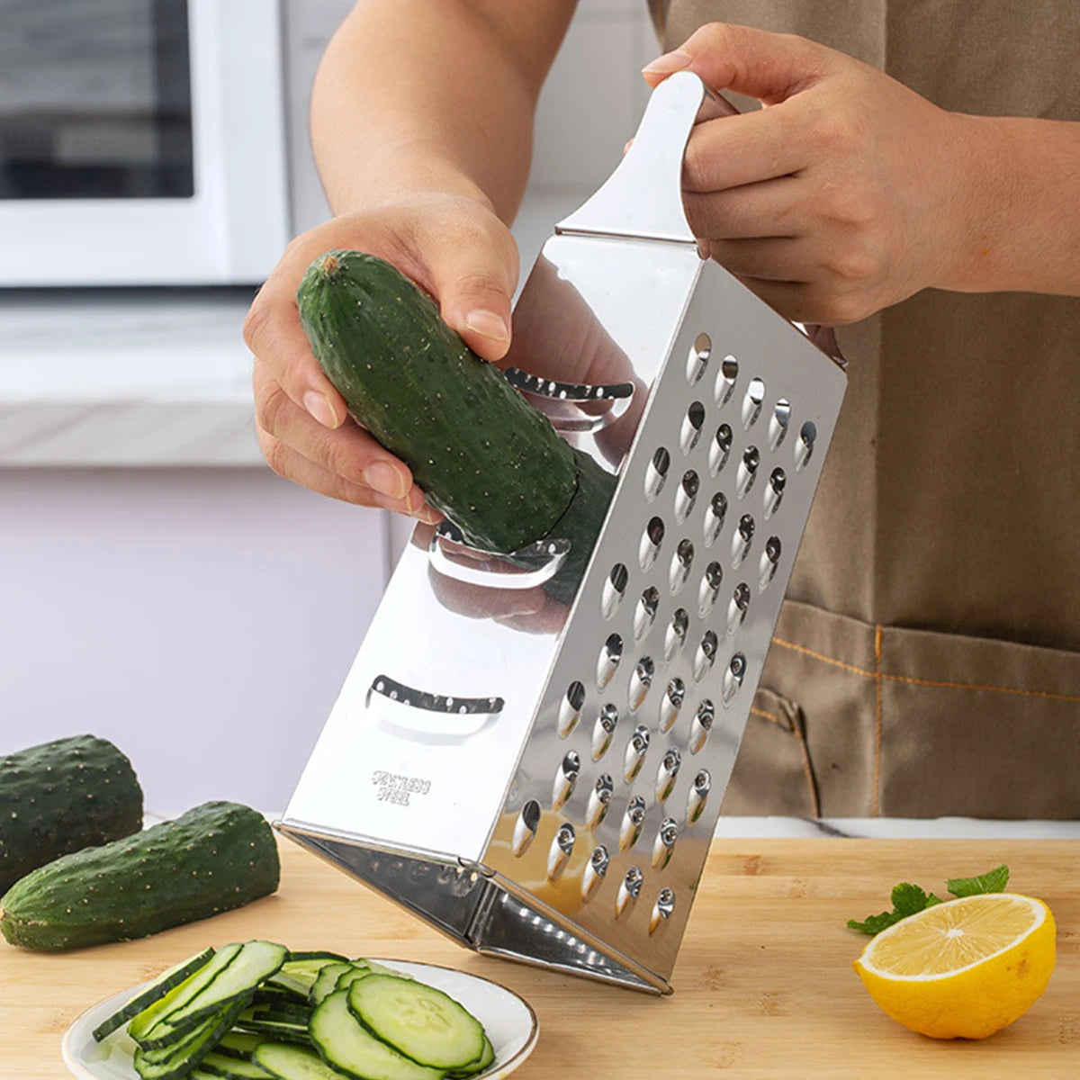 rape de cuisine tout inox concombre
