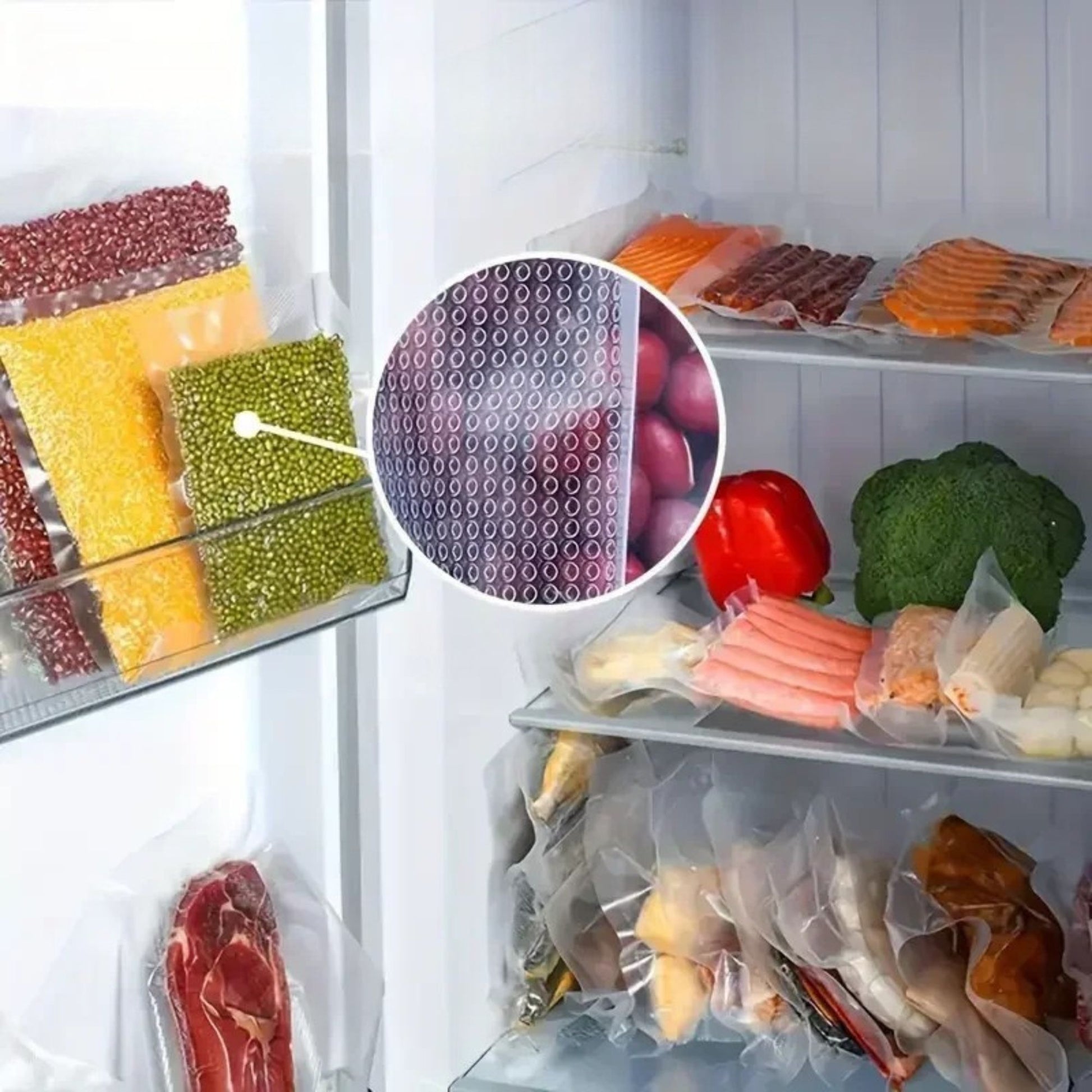 sac alimentaire sous vide vacupack refrigerateur
