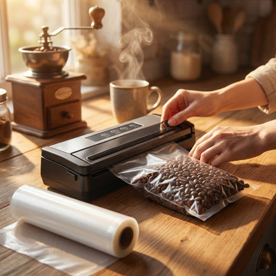 sac sous vide alimentaire rollfresh rouleau cafe