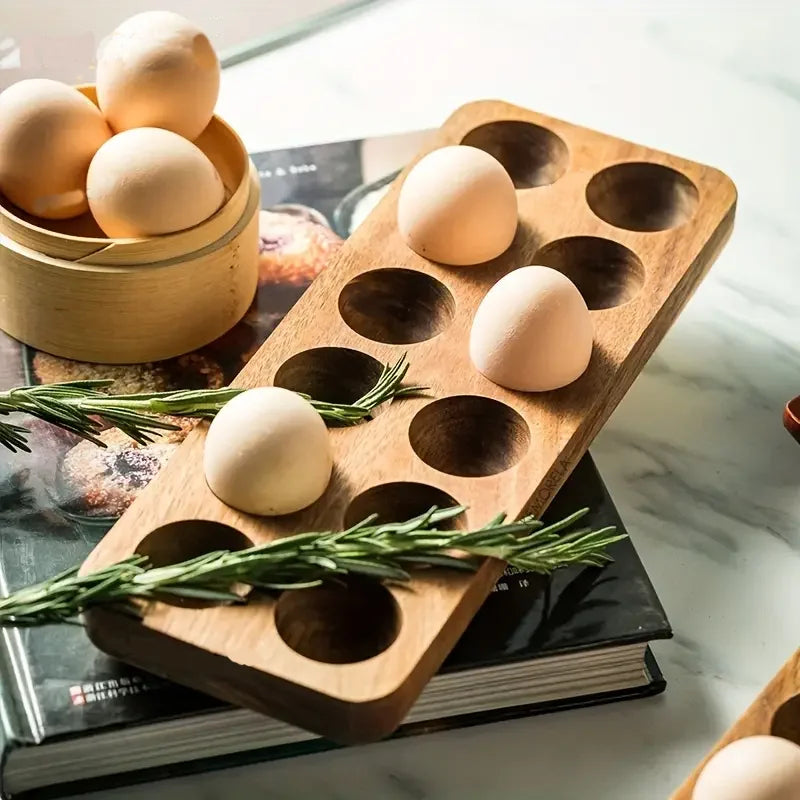 support a oeuf bois rustique