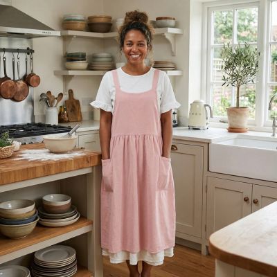 tablier de cuisine japonais rose