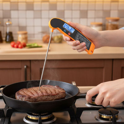 thermomètre de cuisine thermex orange