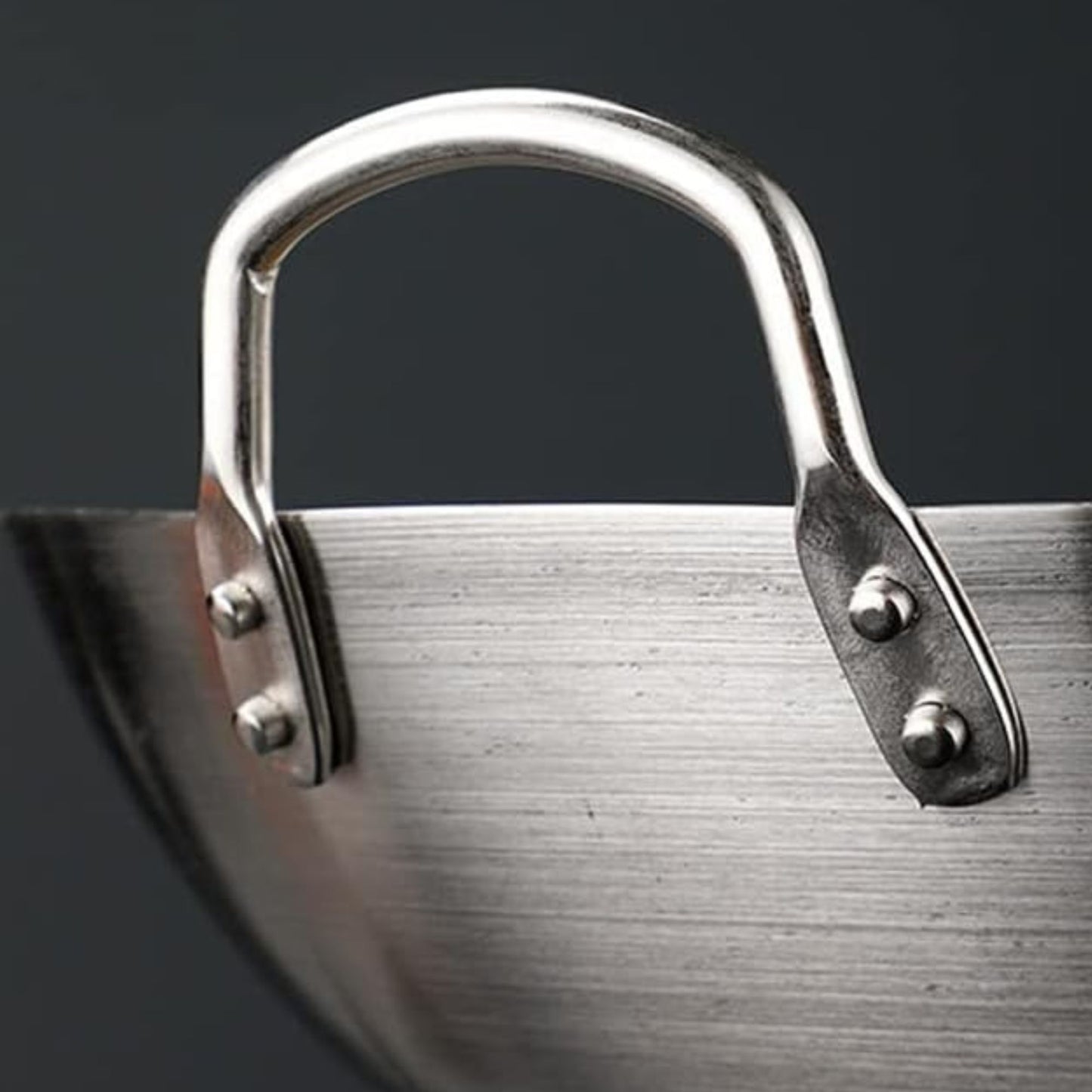 wok inox double poignee solide